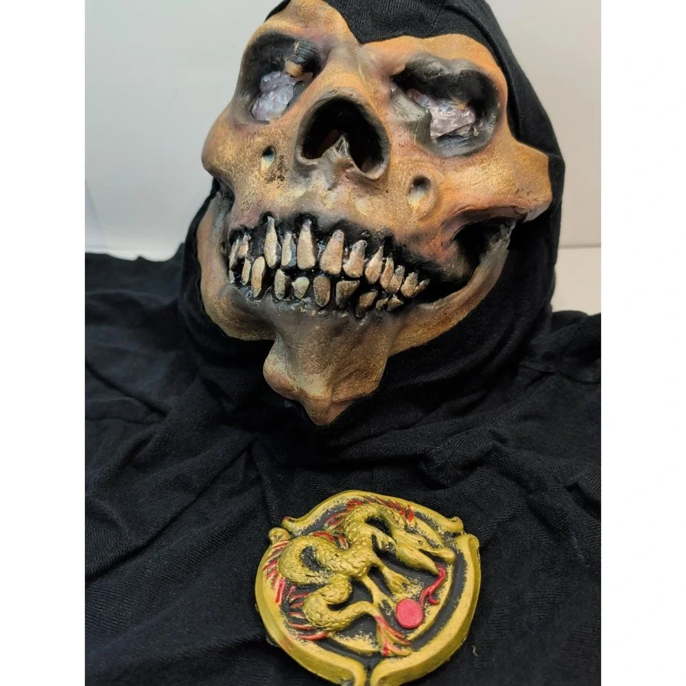 Demon Prince Undead Brown Skull Horror Hooded Mask 2004 Mario Chiodo Vintage